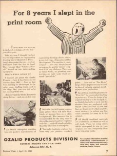 general aniline film company 1943 slept print room ozalid vintage ad general aniline film company 1943 slept print room ozalid vintage ad