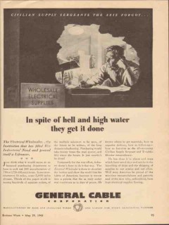 general cable corp 1943 spite hell high water they get done vintage ad