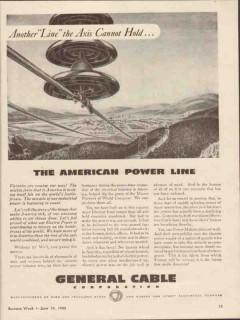 general cable corp 1943 the american power line axis ww2 vintage ad