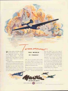glenn l martin company 1943 tomorrow world yours aircraft vintage ad