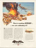 glenn l martin company 1943 making scrap ww2 aircraft vintage ad