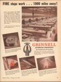grinnell company 1943 fire stops work miles away sprinkler vintage ad grinnell company 1943 fire stops work miles away sprinkler vintage ad