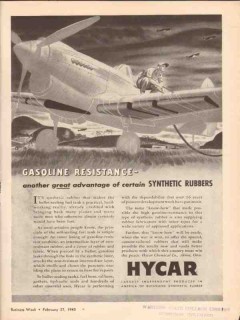 hycar chemical company 1943 gasoline resistance rubber vintage ad hycar chemical company 1943 gasoline resistance rubber vintage ad