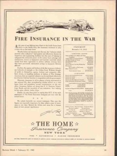 the home insurance company 1943 fire insurance in war ww2 vintage ad the home insurance company 1943 fire insurance in war ww2 vintage ad