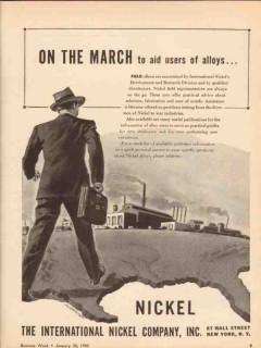 international nickel company 1943 march aid users alloy ww2 vintage ad
