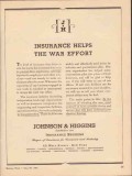 johnson and higgins 1943 insurance helps the war effort ww2 vintage ad johnson and higgins 1943 insurance helps the war effort ww2 vintage ad