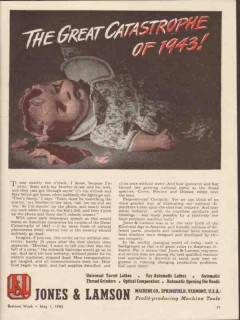 jones lamson machine company 1943 the great catastrophe vintage ad jones lamson machine company 1943 the great catastrophe vintage ad
