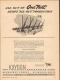kaydon engineering company 1943 one part stop production vintage ad