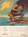 koppers company 1943 hitler ships hard on geopolitiks ww2 vintage ad koppers company 1943 hitler ships hard on geopolitiks ww2 vintage ad