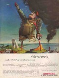 koppers company 1943 airplanes make duds mussolini ww2 vintage ad