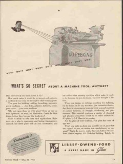 libbey owens ford glass co 1943 what so secret machine tool vintage ad