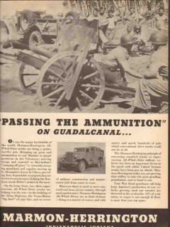 marmon-herrington 1943 passing ammunition guadalcanal ww2 vintage ad