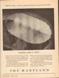 maryland casualty company 1943 covers like a tent ww2 vintage ad