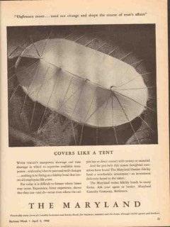 maryland casualty company 1943 covers like a tent ww2 vintage ad maryland casualty company 1943 covers like a tent ww2 vintage ad