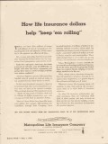 metropolitan life insurance 1943 dollars keep em rolling vintage ad metropolitan life insurance 1943 dollars keep em rolling vintage ad