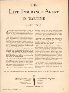 metropolitan life insurance 1943 agent in wartime ww2 vintage ad metropolitan life insurance 1943 agent in wartime ww2 vintage ad