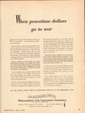 metropolitan life insurance 1943 peacetime dollars war ww2 vintage ad metropolitan life insurance 1943 peacetime dollars war ww2 vintage ad