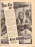 new haven railroad 1943 the kid in convoy mid-morning rr vintage ad