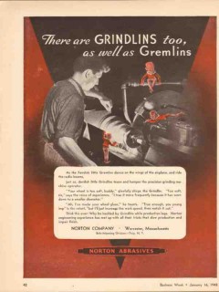 norton company 1943 there are grindlins gremlins grinding vintage ad norton company 1943 there are grindlins gremlins grinding vintage ad