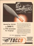 ohio crankshaft company 1943 tocco heated forging propeller vintage ad