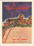 ohio tool company 1943 six continents 7 seas bullets ww2 vintage ad