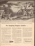 owens-corning fiberglas corp 1943 keeping fingers nimble vintage ad owens-corning fiberglas corp 1943 keeping fingers nimble vintage ad