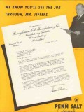 pennsylvania salt mfg co 1943 letter to william jeffers ww2 vintage ad pennsylvania salt mfg co 1943 letter to william jeffers ww2 vintage ad