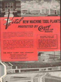 philip carey company 1943 vital tool plants protected roofs vintage ad