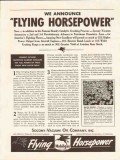 Socony Vacuum Oil Company 1943 Vintage Ad Announce Flying Horsepower Socony Vacuum Oil Company 1943 Vintage Ad Announce Flying Horsepower