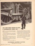 southern railway system 1943 boy to run locomotive some day vintage ad