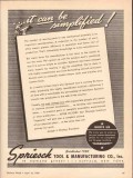 spriesch tool mfg company 1943 it can be simplified ww2 vintage ad