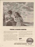 shell industrial lubricants 1943 firing block-buster ibm vintage ad