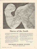 southern railway system 1943 sinews of the south trains ww2 vintage ad