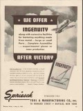 spriesch tool mfg company 1943 we offer ingenuity victory vintage ad