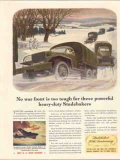 studebaker 1943 no war front tough heavy-duty trucks ww2 vintage ad