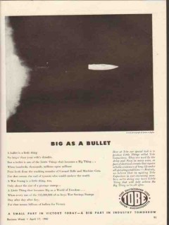 tobe deutschmann corp 1943 big bullet electronic capacitor vintage ad