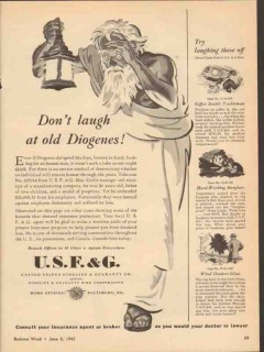 united states fidelity guaranty co 1943 dont laugh diogenes vintage ad united states fidelity guaranty co 1943 dont laugh diogenes vintage ad