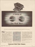 underwood elliott fisher co 1943 veteran of two world wars vintage ad