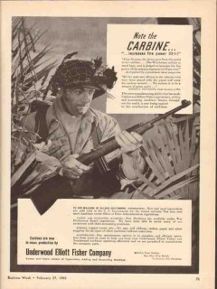 underwood elliott fisher co 1943 carbine increase firepower vintage ad