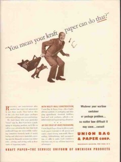 union bag paper corp 1943 your kraft paper can do that vintage ad