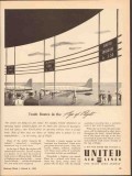 united air lines 1943 trade routes in the age of flight vintage ad