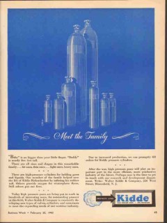 walter kidde company 1943 family high pressure gas cylinder vintage ad walter kidde company 1943 family high pressure gas cylinder vintage ad