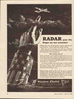 western electric 1943 radar puts finger on our enemy ww2 vintage ad western electric 1943 radar puts finger on our enemy ww2 vintage ad