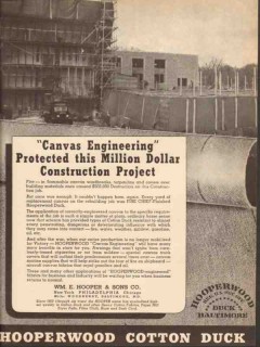 wm e hooper sons co 1943 canvas engineering fire chief duck vintage ad