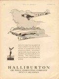 Halliburton Oil Well Cementing Company 1929 Vintage Ad Safest Method Halliburton Oil Well Cementing Company 1929 Vintage Ad Safest Method