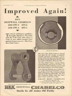Chain Belt Company 1929 Vintage Ad Oil Rex Deepwell Chabelco Improved