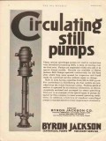 Byron Jackson Company 1930 Vintage Ad Oil Circulating Still Pumps