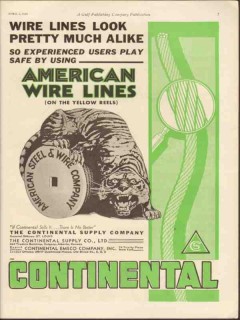 Continental Supply Company 1930 Vintage Ad Oil American Wire Lines