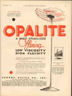 corona silica company 1930 opalite low viscosity oilfield vintage ad corona silica company 1930 opalite low viscosity oilfield vintage ad