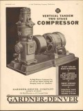 Gardner-Denver Company 1930 Vintage Ad Oil Field Two Stage Compressor